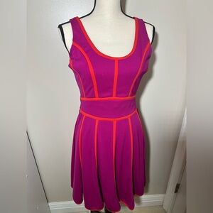 Miss Sixty Pink Sleeveless Lined Zip Up Stretch Dress Club wear